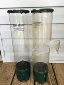 Replacement tube on the left. Bear-mauled tube on the right.